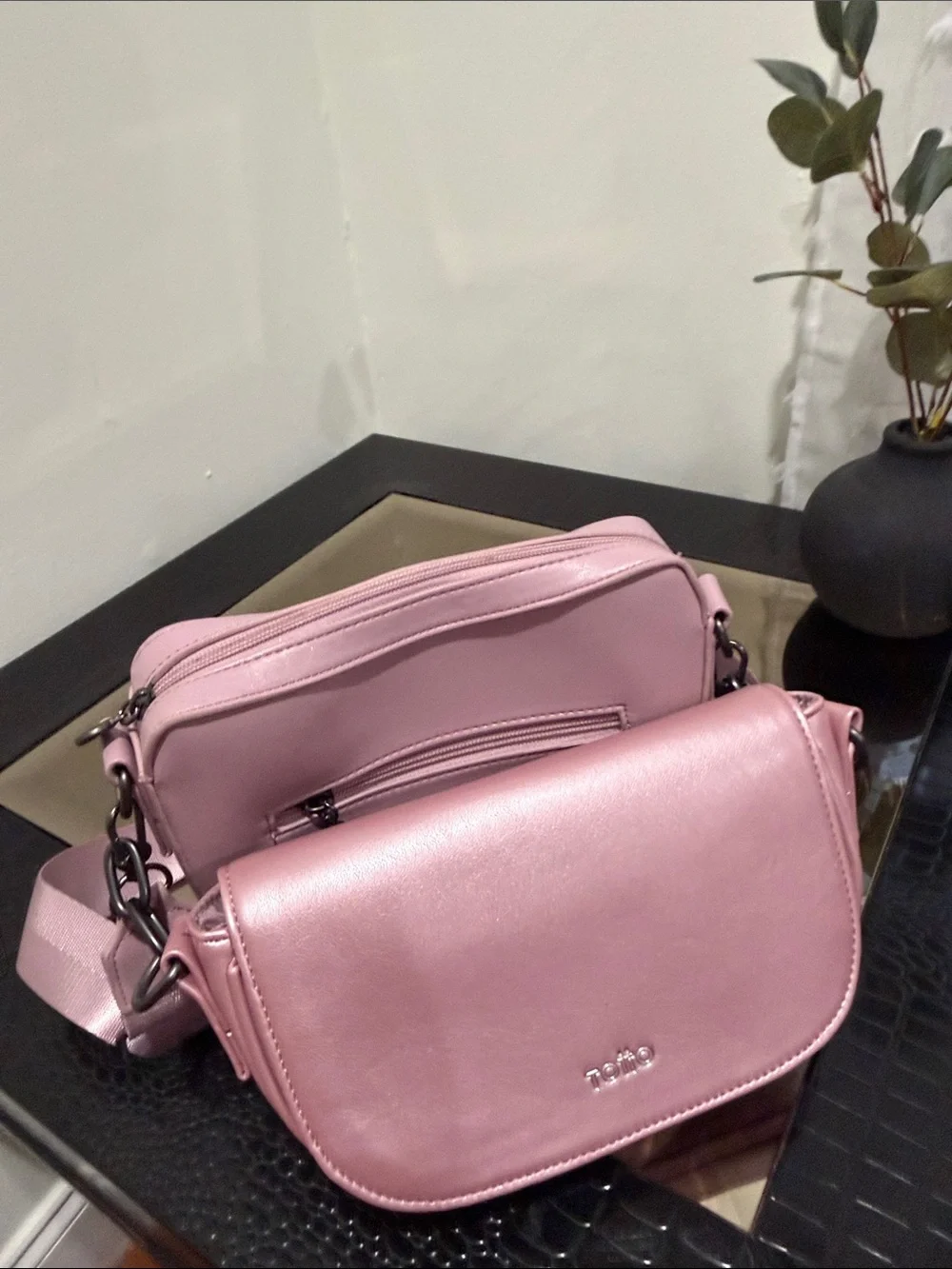 Pink Crossbody Bag - Dusty Pink Women's Shoulder Bag